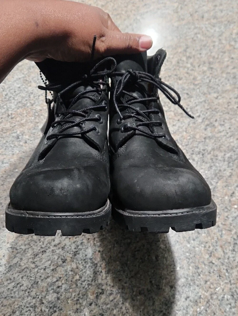 Jr Timberland® Premium 6-Inch Waterproof Boot Size 7 Black Nubuck